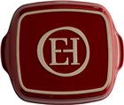 Plat à four carré 23,5 cm céramique Ultime Emile Henry couleur rouge Grand Cru