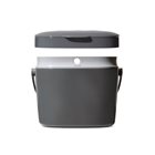 Bac à compost de cuisine gris 6,6 litres avec couvercle hygiénique et anti-odeurs