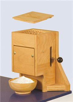 Moulin à farine manuel en bois grande capacité jusqu´à 4,5 kg par heure