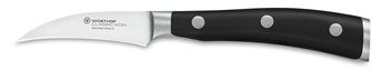 Couteau à légumes bec d´oiseau forgé 7 cm Classic Ikon noir Wüsthof
