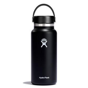 Bouteille isotherme inox Hydro Flask 946 ml goulot large noire